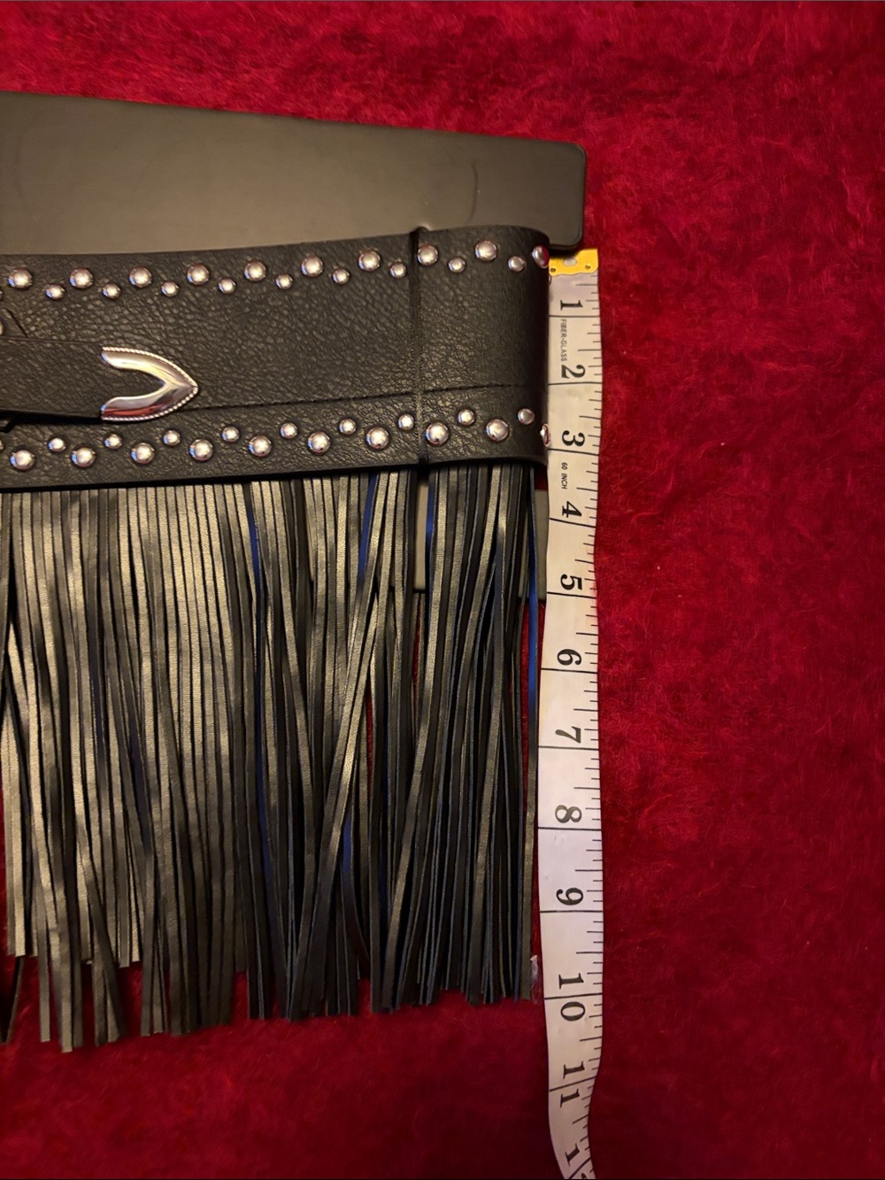 House of Harlow 1960 Black Fringe Belt Studded
Boho Western Hippie Chic sz L - Picture 9 of 12